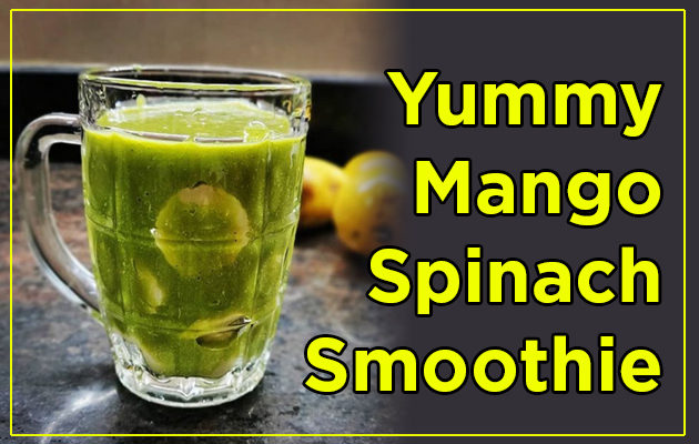 Yummy Mango Spinach Smoothie Recipe, Dairy Free, Sugar Free