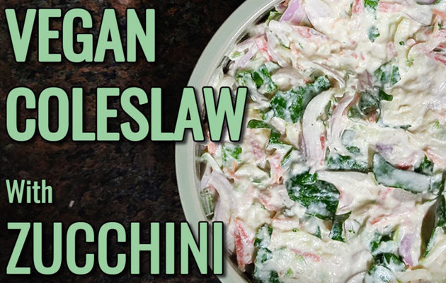 Zucchini and Kale-Slaw, Vegan Coleslaw Recipe